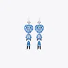 Tory Burch Alien Earrings In Tory Silver/blue
