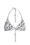 Tory Burch All-over Printed Tie-fastened Bikini Top