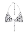 Tory Burch All-over Printed Tie-fastened Bikini Top In Multi