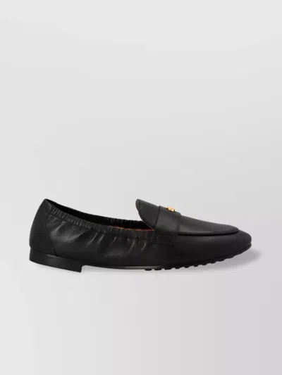 Tory Burch Embellished Leather Loafers In Black