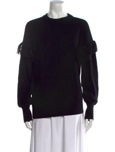 Pre-owned Tory Burch Alpaca Mock Neck Sweater In Black