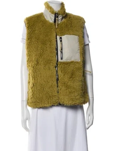 Pre-owned Tory Burch Alpaca Vest In Green