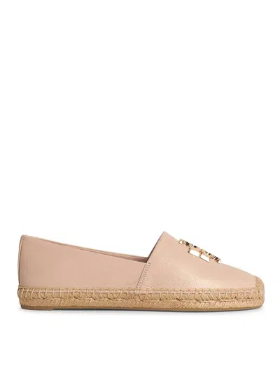 Tory Burch Eleanor Pink Leather Espadollas In Nude