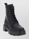 Tory Burch Amphibian Boots With Chunky Sole And Pull Tab In Black