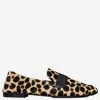 Tory Burch Animal Print Pony Skin Loafers In Brown