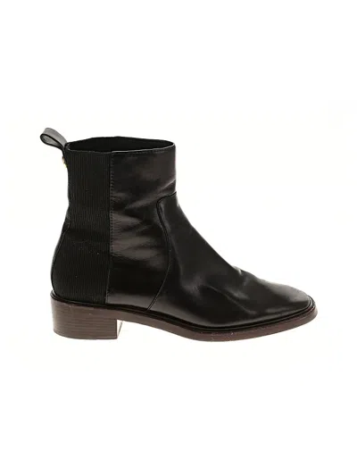 Pre-owned Tory Burch Ankle Boots In Black