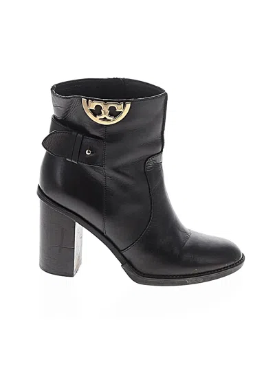 Pre-owned Tory Burch Ankle Boots In Black