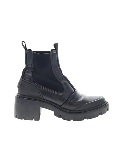Pre-owned Tory Burch Ankle Boots In Black