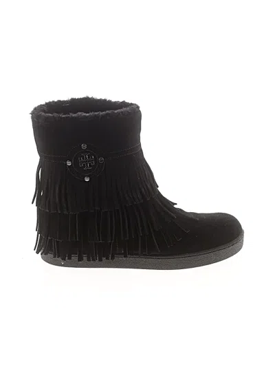 Pre-owned Tory Burch Ankle Boots In Black