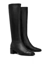 Tory Burch Cap-toe Knee High Boot 55mm In Black