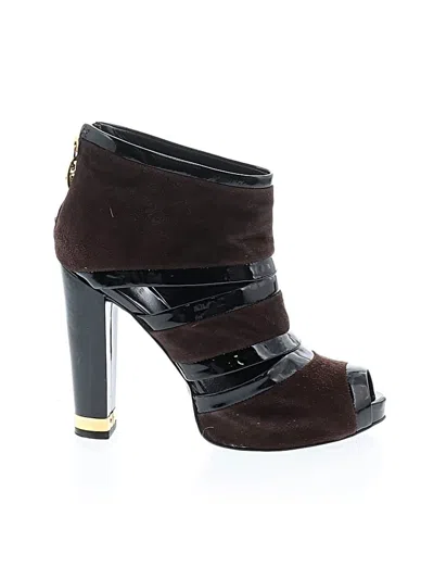 Pre-owned Tory Burch Ankle Boots In Brown