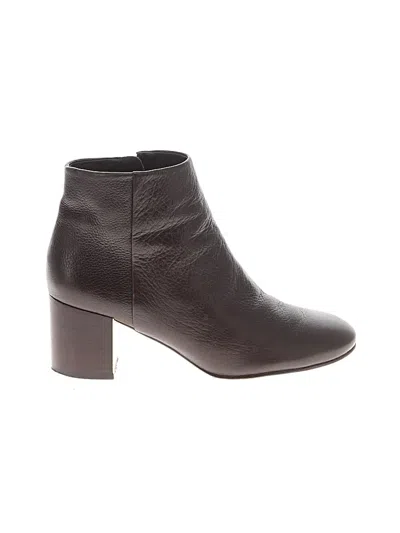 Pre-owned Tory Burch Ankle Boots In Brown