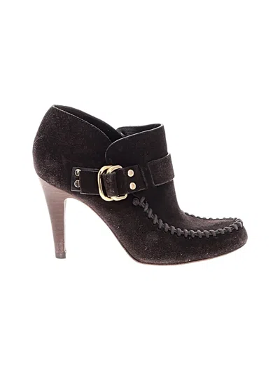 Pre-owned Tory Burch Ankle Boots In Brown