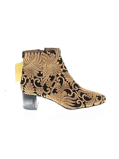 Pre-owned Tory Burch Ankle Boots In Gold