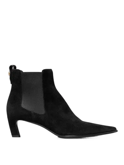 Tory Burch Ankle Boots Roomy Chelsea Boot In Suede In Black