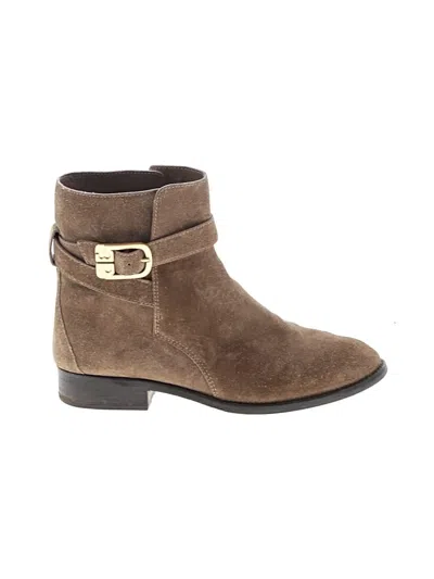 Pre-owned Tory Burch Ankle Boots In Tan