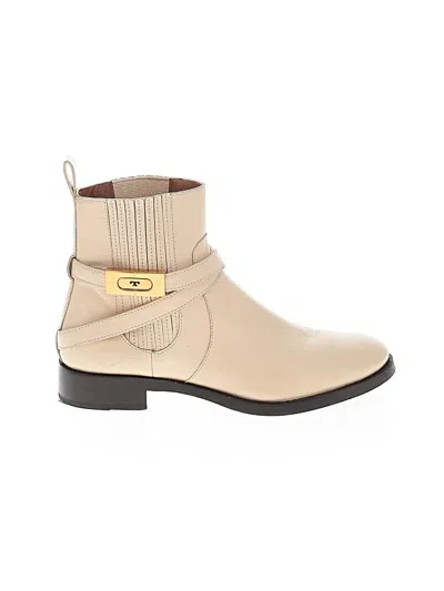 Pre-owned Tory Burch Ankle Boots In Tan