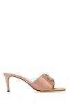 Tory Burch Embellished Logo Eleanor Satin Sabot
