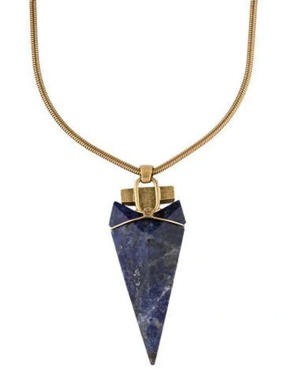 Pre-owned Tory Burch Arrowhead Pendant Necklace, 32" In Multi