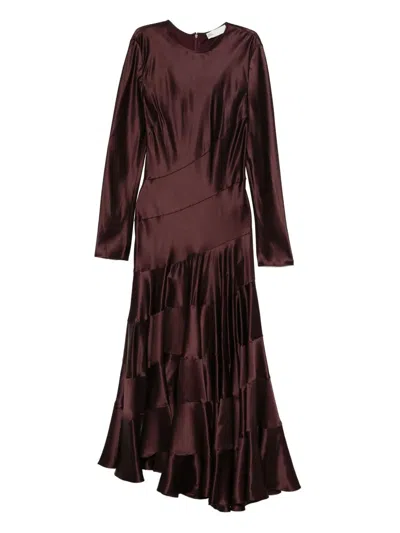 Tory Burch Asymmetric Dress In Brown