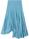 Tory Burch Asymmetric Jersey Skirt In Blue