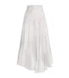 Tory Burch Striped-pattern Asymmetric Skirt In White