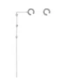 Tory Burch Asymmetrical Earrings In Gray