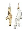 Tory Burch Asymmetrical Liquid-effect Earrings