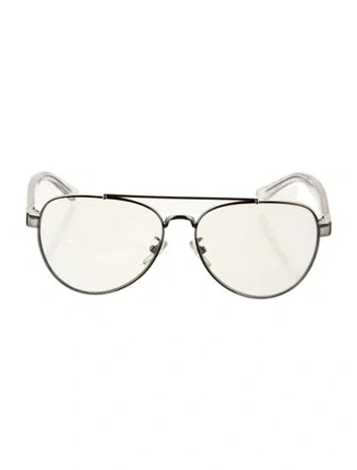 Pre-owned Tory Burch Aviator Eyeglasses In Silver
