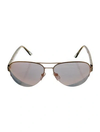 Pre-owned Tory Burch Aviator Gradient Sunglasses In Multi