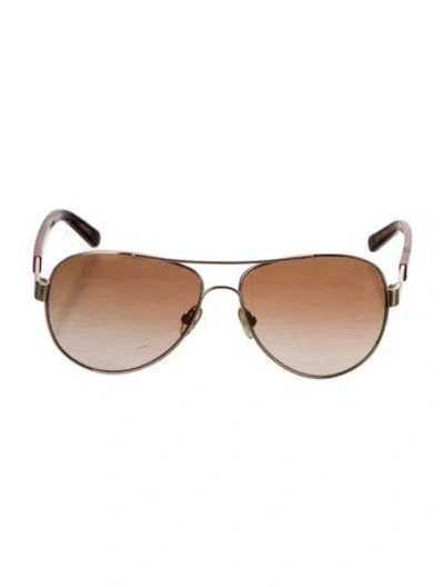 Pre-owned Tory Burch Aviator Gradient Sunglasses In Multi