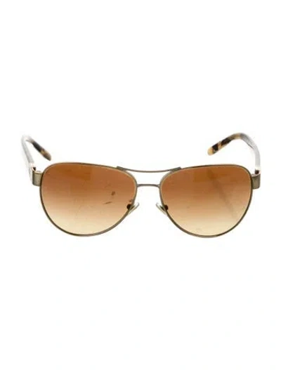 Pre-owned Tory Burch Aviator Gradient Sunglasses In Multi