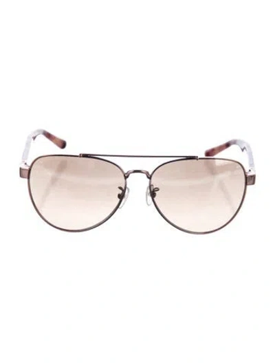 Pre-owned Tory Burch Aviator Mirrored Sunglasses In Multi