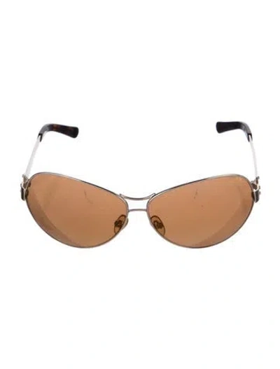 Pre-owned Tory Burch Aviator Tinted Sunglasses In Multi