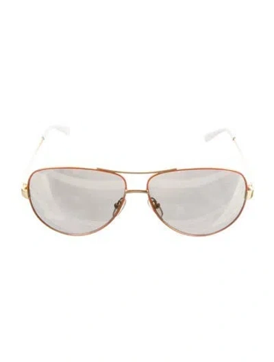 Pre-owned Tory Burch Aviator Tinted Sunglasses In Multi
