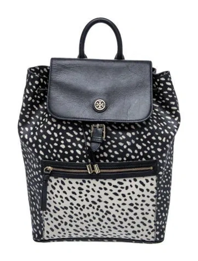 Pre-owned Tory Burch Backpack In Black