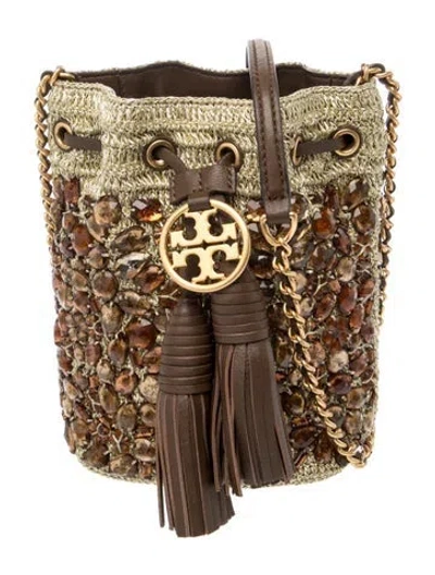 Pre-owned Tory Burch Backpack In Gold