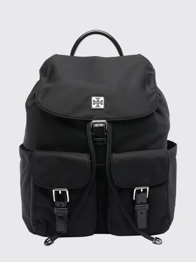 TORY BURCH TORY BURCH VIRGINIA RECYCLED NYLON BACKPACK WITH DRAWSTRING AND FLAP CLOSURE
