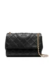 Tory Burch Soft Leather Shoulder Bag With Chain-link Strap In Black