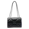 Tory Burch Quilted Diamond Chain Strap Shoulder Bag In Black