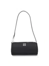 Tory Burch Virginia Nylon Cylindric Shoulder Bag In Black