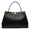 Tory Burch Eleanor Calf Leather Satchel Bag In Black