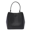 Tory Burch Small Grained Leather Bucket Bag In Black