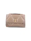 Tory Burch Quilted Chain Strap Top Handle Shoulder Bag In Neutral