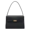 Tory Burch Leather Rectangular Top Handle Shoulder Bag In Black