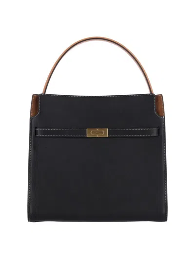Tory Burch Lee Radziwill Double Bag In Black