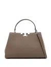 Tory Burch Eleanor Pebbled In Taupe Leather