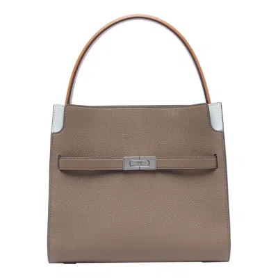Tory Burch Small Lee Radziwill Shoulder Bag In Beige