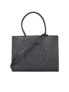 Tory Burch Ella Tote Bag In Black Leather In Black