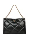 Tory Burch Kira Diamond-quilt Leather Tote Bag In Black